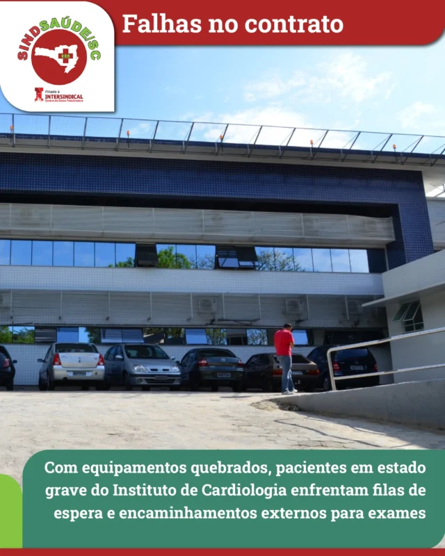 🚨 PACIENTES EM RISCO

O Instituto de Cardiologia, unidade pública estadual anexa ao Hospital Regional de São José, está com seus três aparelhos de hemodinâmica quebrados.

Pacientes com problemas cardiovasculares graves estão tendo que ser encaminhados para fazer exames em outras unidades, como no no HU-UFSC, Hospital Celso ramos e Hospital de Caridade, unidade particular que está recebendo para fazer os exames.

Os aparelhos de hemodinâmica são utilizados para avaliar o funcionamento de válvulas e músculos cardíacos, instabilidade hemodinâmica, além de diagnosticar a possibilidade de quadros de obstrução vascular, como infartos. 

Para além disso, os aparelhos do Instituto de Cardiologia são os únicos da região com suporte para realização de exames TAVI, procedimento de substituição da aórtica, uma das válvulas do coração.

🚨 Pacientes em situação grave estão sem o devido acesso aos exames necessários!

O contrato vigente dos equipamentos não tem previsão de verba para manutenção e é necessário um pagamento de aditivo. No começo de junho, o hospital encaminhou uma solicitação para a Secretaria do Estado da Saúde. A princípio, há uma visita técnica programada para apenas um dos equipamentos no dia 17 e outra para o dia 23 de junho.

📌 Precisamos de uma solução agilizada para essa situação!

Durante esse período, pacientes e trabalhadores enfrentam problemas com a falta dos exames, que ainda não têm data para resolução. Isso tudo por falta de planejamento para manutenção no contrato dos equipamentos.

⚠ A população não pode esperar por exames tão importantes!
